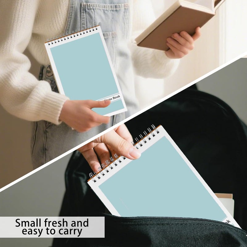 Duxesuk Steno Pads – 6x9 Inches 80 Sheets Steno Notebooks for Writing Notes in School, University, College & Office (2PCS Light Blue) - Image 4